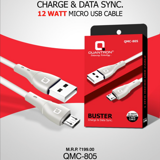Quantron 12W Micro USB Data Cable